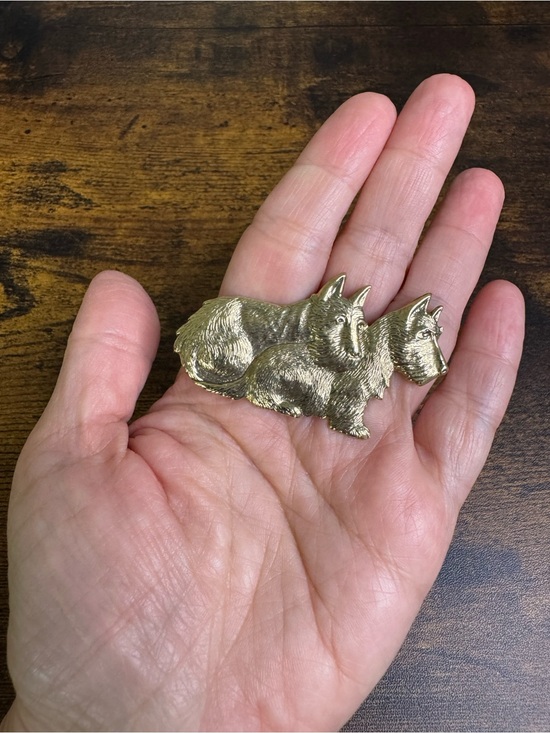Vintage Jewelry - Vintage Gold Scottie Dog Brooch